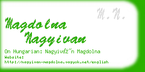 magdolna nagyivan business card